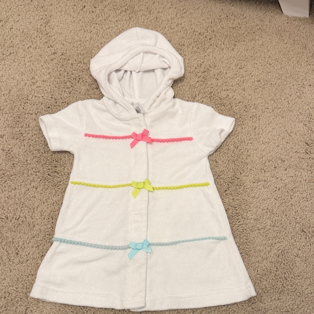 Little Me Terry Cloth Robe/ Swimsuit Cover Up - Picture 2 of 4